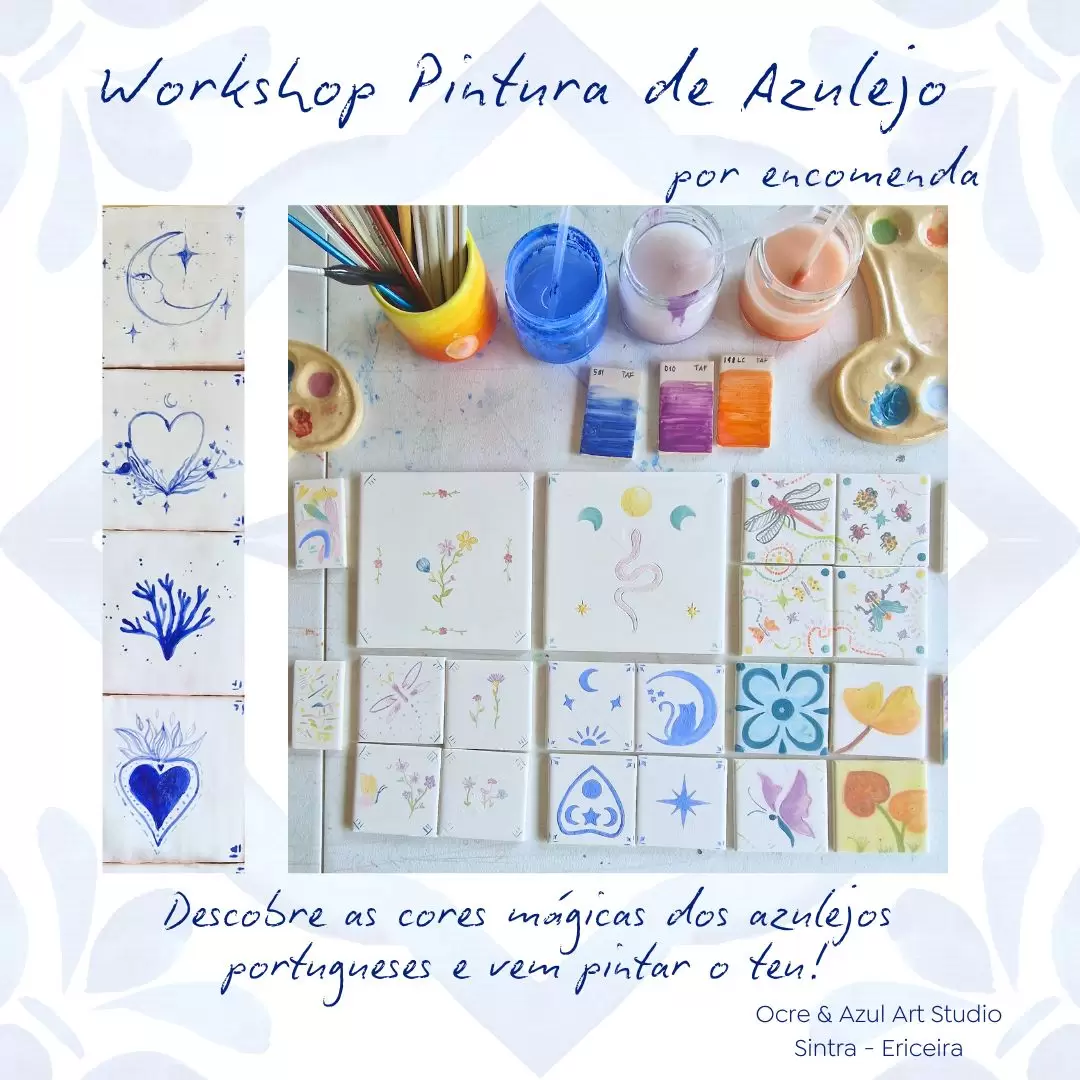 Workshop de pintura em azulejos por encomenda