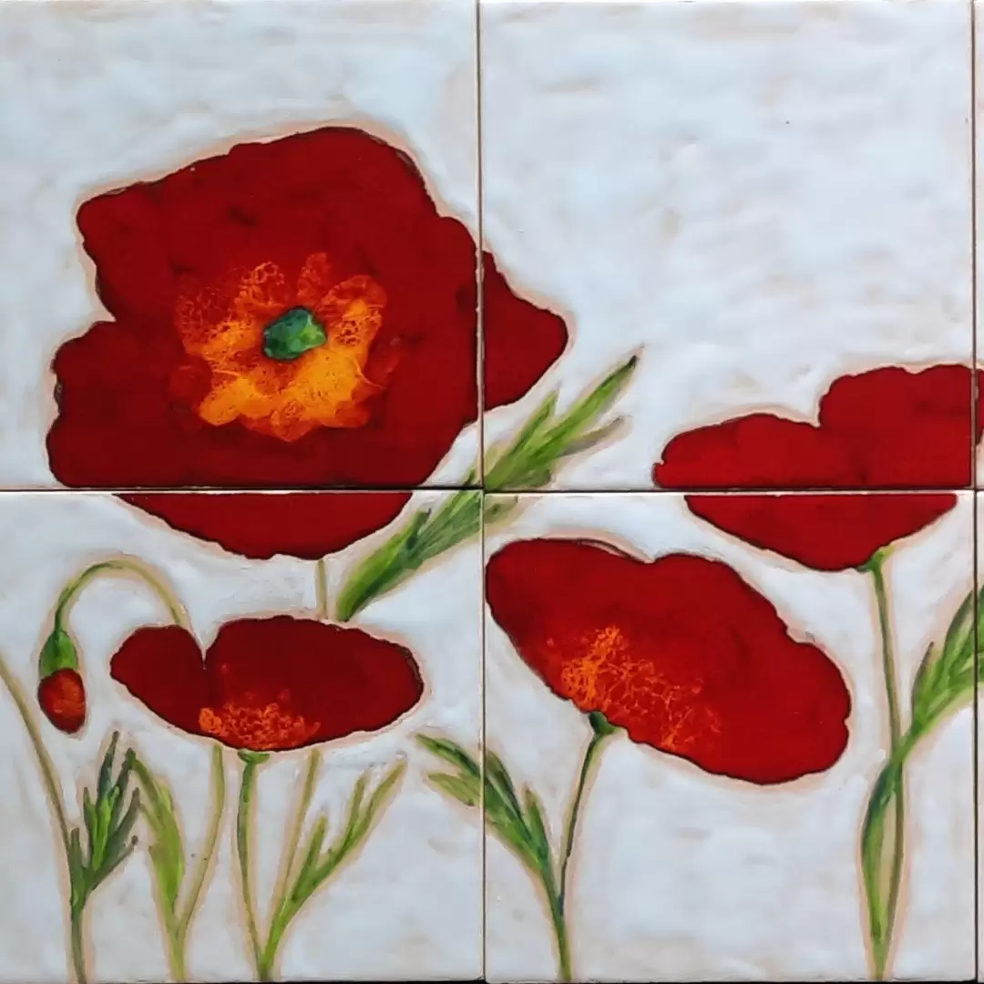 Bespoke handpainted tile panel - Image 6