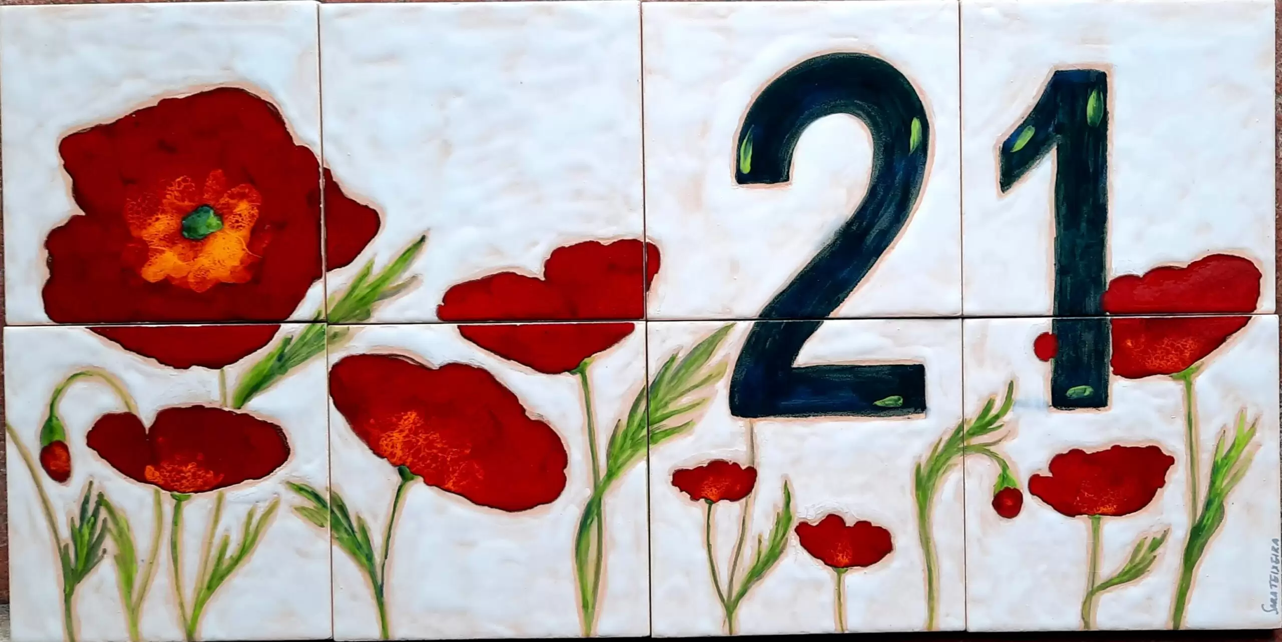 Bespoke handpainted tile panel - Image 9